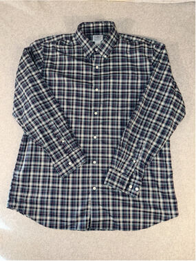 L.L.Bean Traditional Fit Plaid Shirt Men’s Large L Blue Purple Button Down